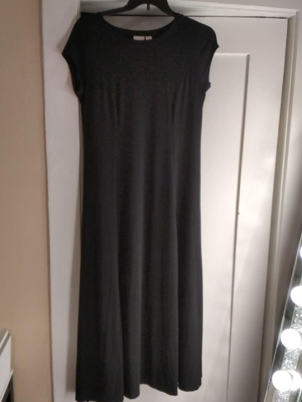 Chico's Black Cap-Sleeve Maxi Dress A Size 1 In Chico Is Like A Medium 8 Or 10